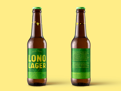 Lono Lager 2.0 art beer design graphic design international beer day label design typography