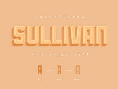 Sullivan Type Specimen bevel effect fill gradient lost type shadow specimen sullivan treatment type