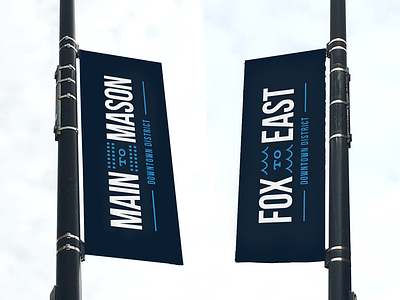 Green Bay Downtown District Banners banners city district downtown green bay icon pole river street