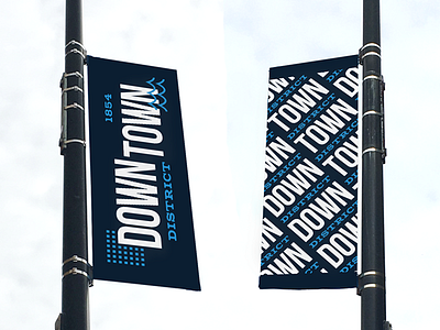 Green Bay Downtown District Banners banners city district downtown green bay icon pole river street
