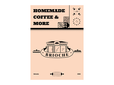 Brioche - Poster abstract branding design flat illustration illustrator typography vector