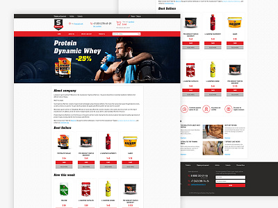 Sport Line web-site design flat icon minimal red site sport ui web website