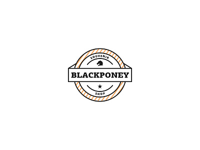 Blackponey logo black brand design icon illustration logo logotype pony shop souvenir type vector