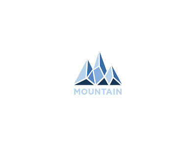 Mountain logo blue brand design icon identity illustration logo logotype mount type vector winter