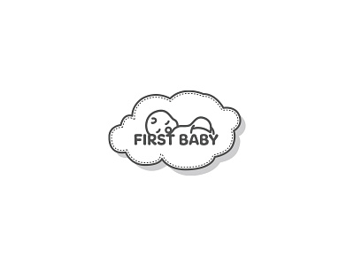 Firs baby logo baby brand child cloud design icon identity illustration logo logotype type vector