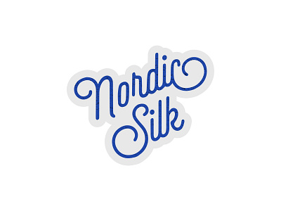 Nordic silk logo blue brand design icon identity illustration logo logotype silk type vector