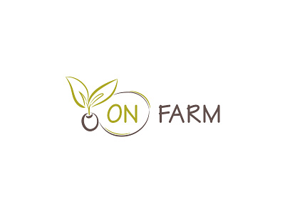 On Farm brand design farm flat garden green logo logotype vector vegetable