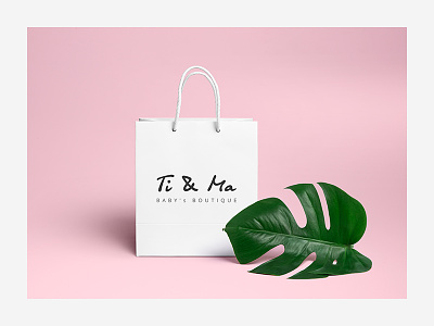 Ti & Ma logo brand design icon illustration kids logo logotype pink shop vector