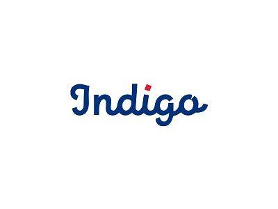Indigo blue brand design flat illustration logo logotype pink typography vector