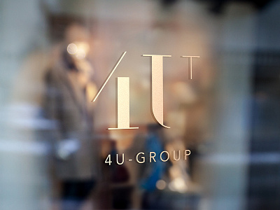 4U-Group branding four gold label letter lettering logo logotype number typography