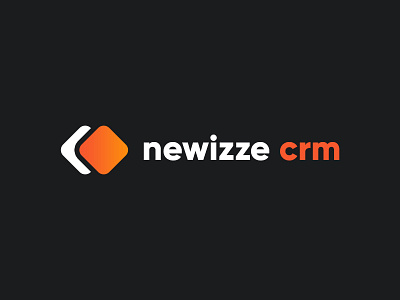 Newizze CRM logo branding crm dark label lettering logo logotype orange typography