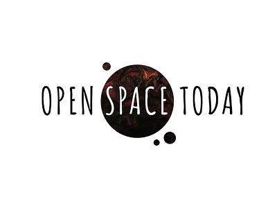 Open Space Today logo v3 brand dark design flat icon illustration logo logotype minimal space typography vector