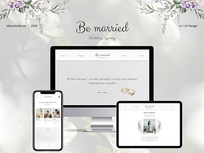 Landing page for Wedding agency