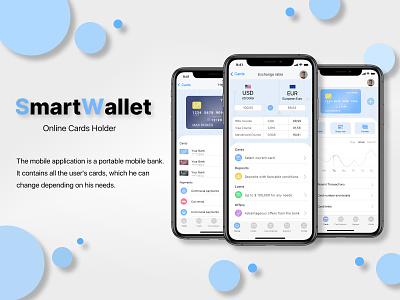 Smart Wallet - Online Cards Holder app design figma minimal mobile mobile app mobile app design mobile bank mobile banking app mobile ui ui ux