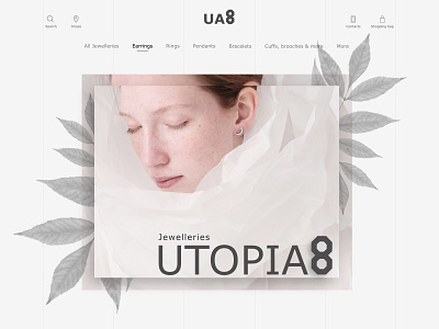 Main Screen for UTOPIA8 Store branding debut design fashion minimal ui ux web