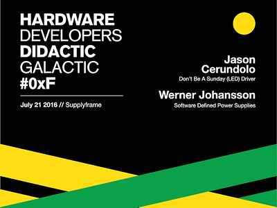 Hardware Developers Didactic Galactic #15 Poster design event poster