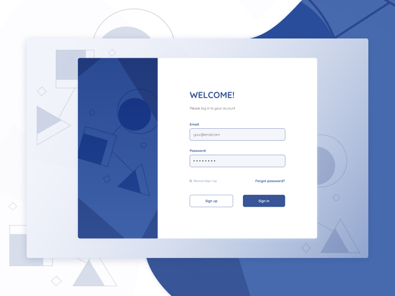 idea board login by Klaudia Pokora on Dribbble