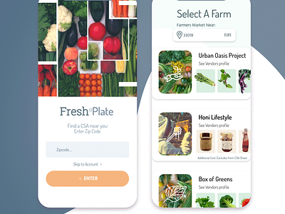 FreshPlate AndreaSaavedra dailyui farmer farmers market food food app mobile mobile app mobile ui ui