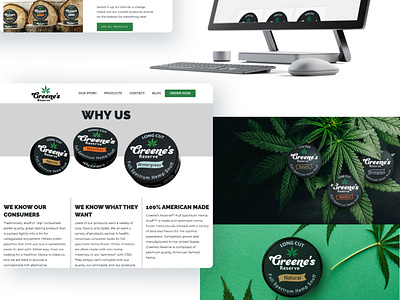 Web Design 02 Greene's Reserve dailyui design graphic design hemp hemp products photoshop ui ux design webflow