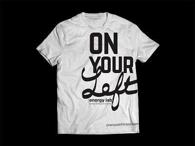 On Your Left Mock up t shirt work out