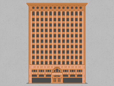 Guaranty Building architecture buffalo illustrator pixel pixel art vector