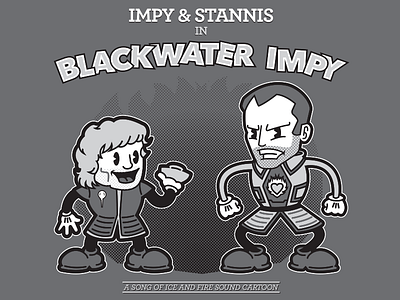 Blackwater Impy cartoon game of thrones illustration illustrator mickey mouse shirt stannis tyrion vector