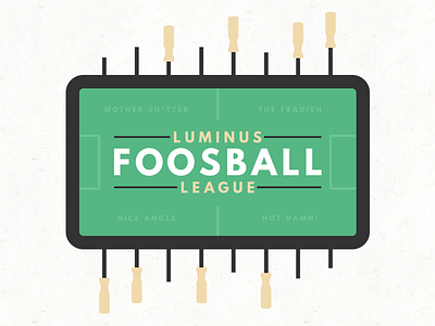 Luminus Foosball League foosball illustrator logo vector