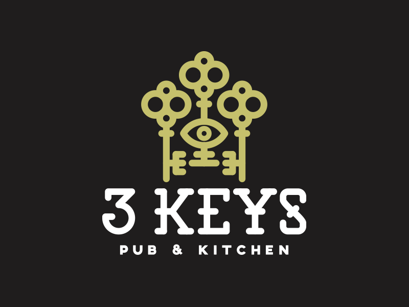 3 Keys Logo Variations branding eye identity illustrator key logo secret society vector