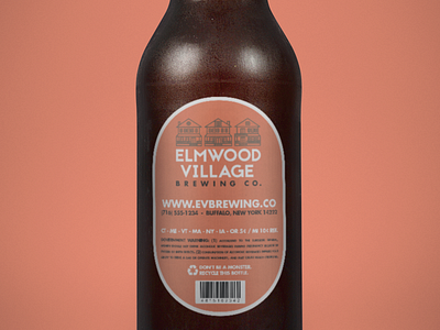 EVBC Back Label beer bottle branding brewery illustrator label logo packaging vector