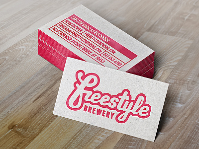 Freestyle Brewery Letterpress Business Cards beer branding brewery business card freestyle identity lettering logo typography