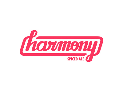 Harmony Spiced Ale ale beer brewery freestyle illustrator lettering logo logotype typography vector wordmark