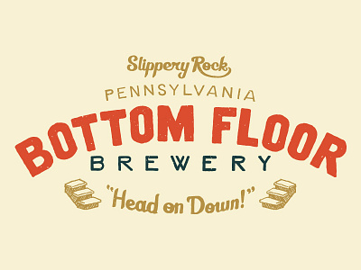 Bottom Floor Brewery Logo beer branding brewery hand lettering identity lettering logo logotype typography wordmark