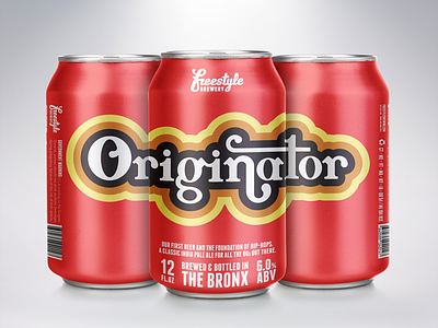 Originator IPA Can beer branding brewery can illustrator lettering logo typography
