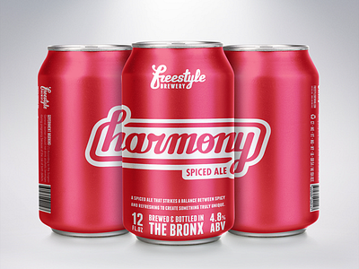 Harmony Spiced Ale Can beer branding brewery can illustrator lettering logo typography