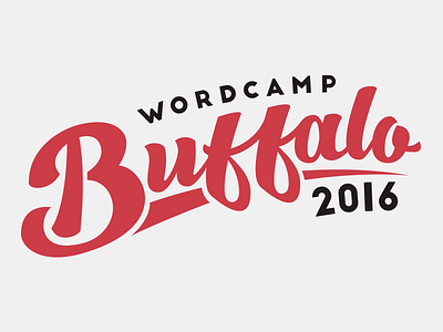 WordCamp Buffalo 2016 Logo b branding buffalo hand lettering logo type typography web wordmark