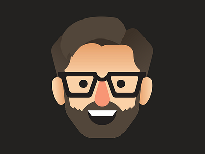 New Avatar glasses head icon illustration illustrator vector