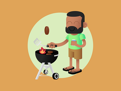 Grilling is Great burgers cookout grill illustration summer