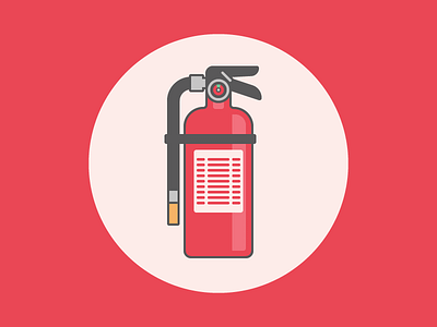 Fire Extinguisher extinguisher fire flat icon illustration illustrator vector
