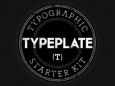 Typeplate Logo illustrator logo typography vector web