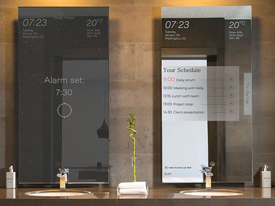 Smart mirror design adobe adobexd after effects illustrator art prototype uidesign