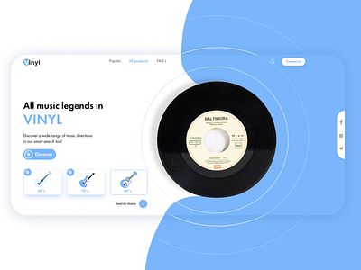 vinyl store ui concept branding business design figma figma design ui ui ux uidesign ux