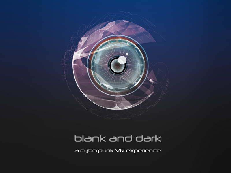 Blank and Dark logo vector illustration cyberpunk game virtual reality vr