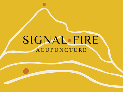 Signal Fire Acupuncture branding design draw graphic design illustration logo