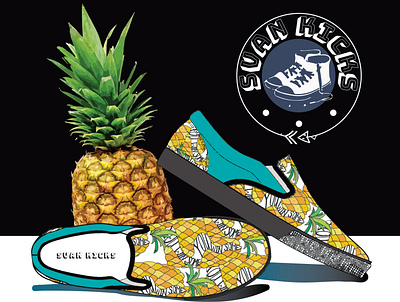 Mock Pineapple Shoes abstraction adobe bucketfeet colorado create design draw illustrator imagination indesign nature pattern photoshop pineapple