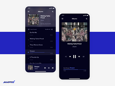 Music player app (Dark mode)