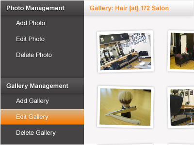 Gallery cms gallery interface ui