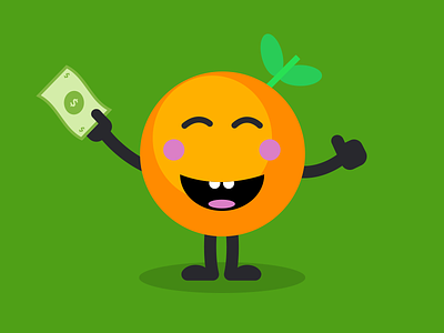 Orange Dude cartoon character funny grocery illustration illustrator orange