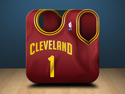Cleveland Cavaliers Jersey Icon app basketball cavaliers cleveland icon illustration ios iphone jersey nba ohio photoshop sports