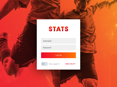 Stats - iPad Log In Screen field futbol ipad log in minimal pitch sketch soccer sports stats edge ui ux