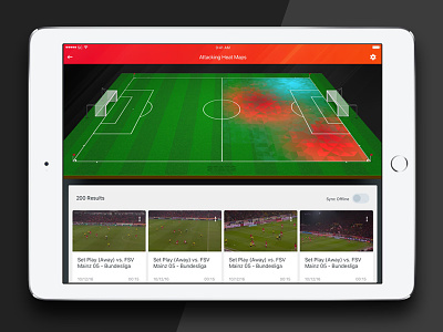 Stats - iPad Attacking Heat Maps field futbol ipad log in minimal pitch sketch soccer sports stats edge ui ux